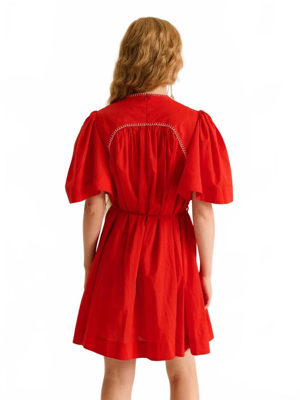 NEW CAROLINA K kerry mini dress in red - Picture 4 of 8